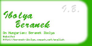 ibolya beranek business card